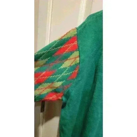 Jolly Sweaters T-Rex Disco Ugly Christmas Sweater Size 2XL Red Green - Picture 5 of 7